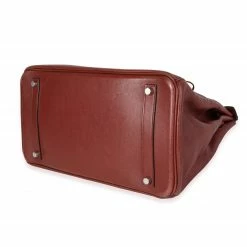 Hermes Rouge H Swift Birkin 35 PHW For Women -Deals Hermes Store luxury women hermes used handbags p686980 002