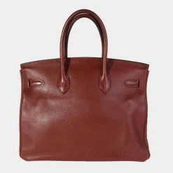 Hermes Rouge H Swift Birkin 35 PHW For Women -Deals Hermes Store luxury women hermes used handbags p686980 005
