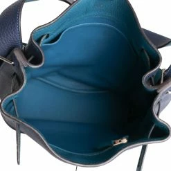 Hermes Verso Bleu De Presse & Bleu Paon Togo So Kelly 22 PHW For Women -Deals Hermes Store luxury women hermes used handbags p686981 001