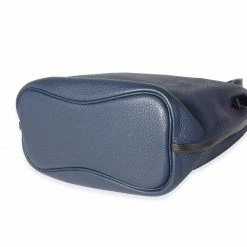 Hermes Verso Bleu De Presse & Bleu Paon Togo So Kelly 22 PHW For Women -Deals Hermes Store luxury women hermes used handbags p686981 002