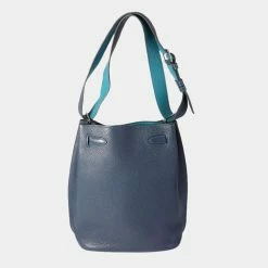 Hermes Verso Bleu De Presse & Bleu Paon Togo So Kelly 22 PHW For Women -Deals Hermes Store luxury women hermes used handbags p686981 005