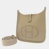Hermes Gris Tourterelle Taurillon Clemence Evelyn 3 PM Bag For Women