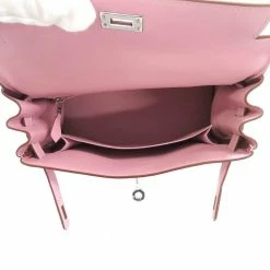 Hermes Mauve Sylvestre Swift Leather Kelly 25 Bag For Women -Deals Hermes Store luxury women hermes used handbags p687206 008