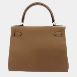 Hermes Beige De Weimar Evercolor Inside Kelly 28 Bag For Women -Deals Hermes Store luxury women hermes used handbags p687207 001