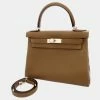 Hermes Beige De Weimar Evercolor Inside Kelly 28 Bag For Women -Deals Hermes Store luxury women hermes used handbags p687207 002