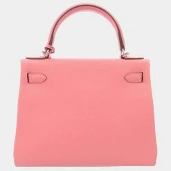 Hermes Roseete /Terre Battue Evercolor Kellyin Verso 28 Bag For Women -Deals Hermes Store luxury women hermes used handbags p687211 001