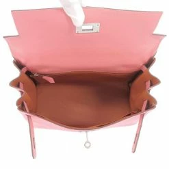 Hermes Roseete /Terre Battue Evercolor Kellyin Verso 28 Bag For Women -Deals Hermes Store luxury women hermes used handbags p687211 010