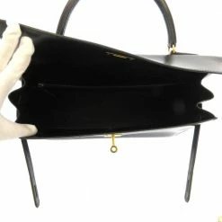 Hermes Black Box Calf Leather Kelly 35 Bag For Women -Deals Hermes Store luxury women hermes used handbags p687218 005