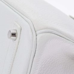 Hermes White Taurillon Clemence Leather Palladium Hardware Birkin 30 Bag For Women -Deals Hermes Store luxury women hermes used handbags p687478 001