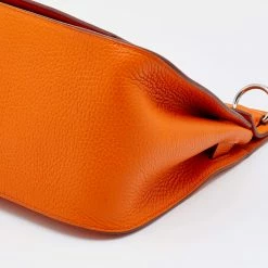 Hermes Hermès Orange Clemence Leather Jypsiere 31 Bag For Women -Deals Hermes Store luxury women hermes used handbags p688668 002