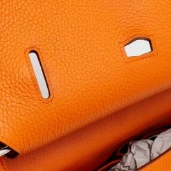 Hermes Hermès Orange Clemence Leather Jypsiere 31 Bag For Women -Deals Hermes Store luxury women hermes used handbags p688668 012