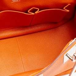 Hermes Hermès Orange Clemence Leather Jypsiere 31 Bag For Women -Deals Hermes Store luxury women hermes used handbags p688668 014