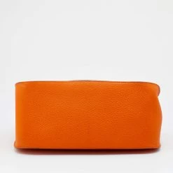 Hermes Hermès Orange Clemence Leather Jypsiere 31 Bag For Women -Deals Hermes Store luxury women hermes used handbags p688668 017