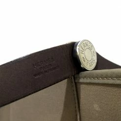 Hermes Beige/Brown Cabag Elan Canvas Satchel For Women -Deals Hermes Store luxury women hermes used handbags p689119 004