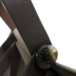 Hermes Beige/Brown Cabag Elan Canvas Satchel For Women -Deals Hermes Store luxury women hermes used handbags p689119 005