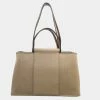 Hermes Beige/Brown Cabag Elan Canvas Satchel For Women -Deals Hermes Store luxury women hermes used handbags p689119 012