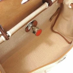 Hermes Beige/Brown Brides De Gala Toile H Herbag Zip 31 For Women -Deals Hermes Store luxury women hermes used handbags p689258 001