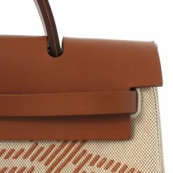 Hermes Beige/Brown Brides De Gala Toile H Herbag Zip 31 For Women -Deals Hermes Store luxury women hermes used handbags p689258 007