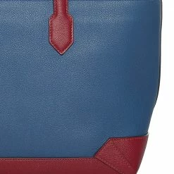 Hermes Blue/Red Doblis Suede Epsom Maxibox Cabas For Women -Deals Hermes Store luxury women hermes used handbags p689555 001