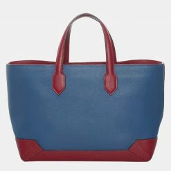 Hermes Blue/Red Doblis Suede Epsom Maxibox Cabas For Women