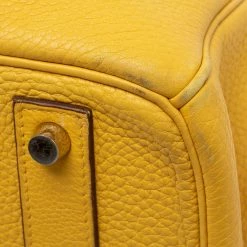 Hermes Jaune Togo Leather Gold Plated Birkin 40 Bag For Women -Deals Hermes Store luxury women hermes used handbags p690135 012