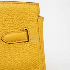 Hermes Jaune Togo Leather Gold Plated Birkin 40 Bag For Women -Deals Hermes Store luxury women hermes used handbags p690135 017