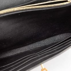 Hermes Black Alligator Mississippiensis Kelly Classic Long Wallet For Women -Deals Hermes Store luxury women hermes used handbags p690182 003