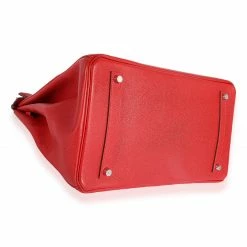 Hermes Hermès Rouge Casaque Epsom Birkin 35 PHW For Women -Deals Hermes Store luxury women hermes used handbags p690973 007