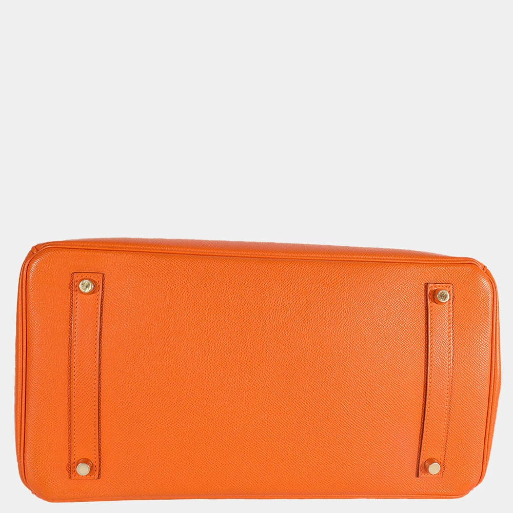 Hermes Hermès Orange Epsom Birkin 35 GHW For Women 6 Hermes Hermès Orange Epsom Birkin 35 GHW For Women - Image 4
