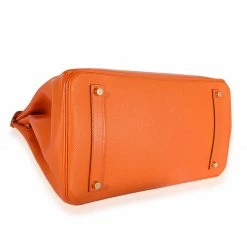 Hermes Hermès Orange Epsom Birkin 35 GHW For Women 15 Hermes Hermès Orange Epsom Birkin 35 GHW For Women -Deals Hermes Store luxury women hermes used handbags p690974 007