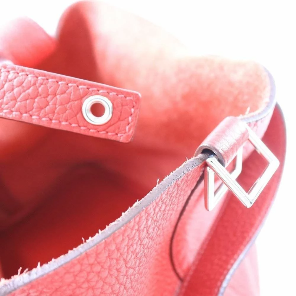 Hermes Picotin Lock MM 22 Taurillon Clemence Rouge Casak Red O Women's Handbag For Women 8 Hermes Picotin Lock MM 22 Taurillon Clemence Rouge Casak Red O Women's Handbag For Women - Image 6