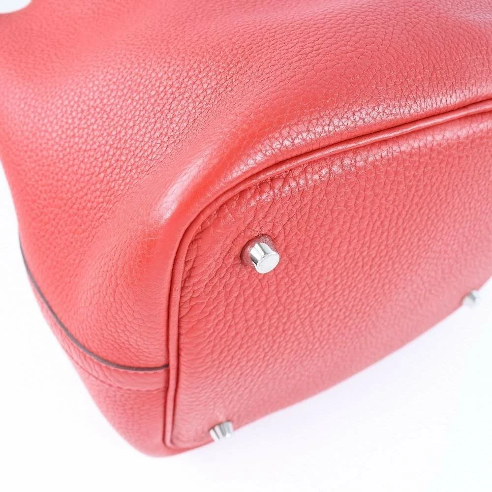 Hermes Picotin Lock MM 22 Taurillon Clemence Rouge Casak Red O Women's Handbag For Women 12 Hermes Picotin Lock MM 22 Taurillon Clemence Rouge Casak Red O Women's Handbag For Women - Image 10