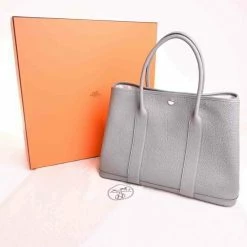 Hermes Negonda Garden PM Tote Bag Gray For Women -Deals Hermes Store luxury women hermes used handbags p691163 001