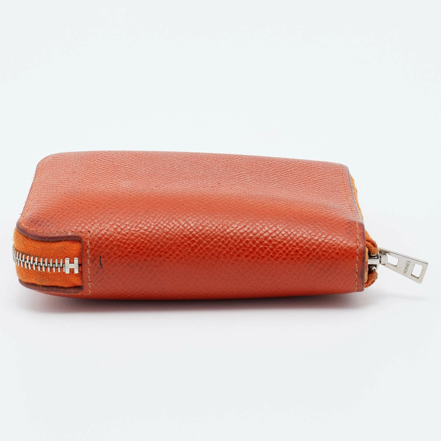Hermes Orange Epsom Leather Silk'In Compact Wallet For Women 10 Hermes Orange Epsom Leather Silk'In Compact Wallet For Women - Image 8