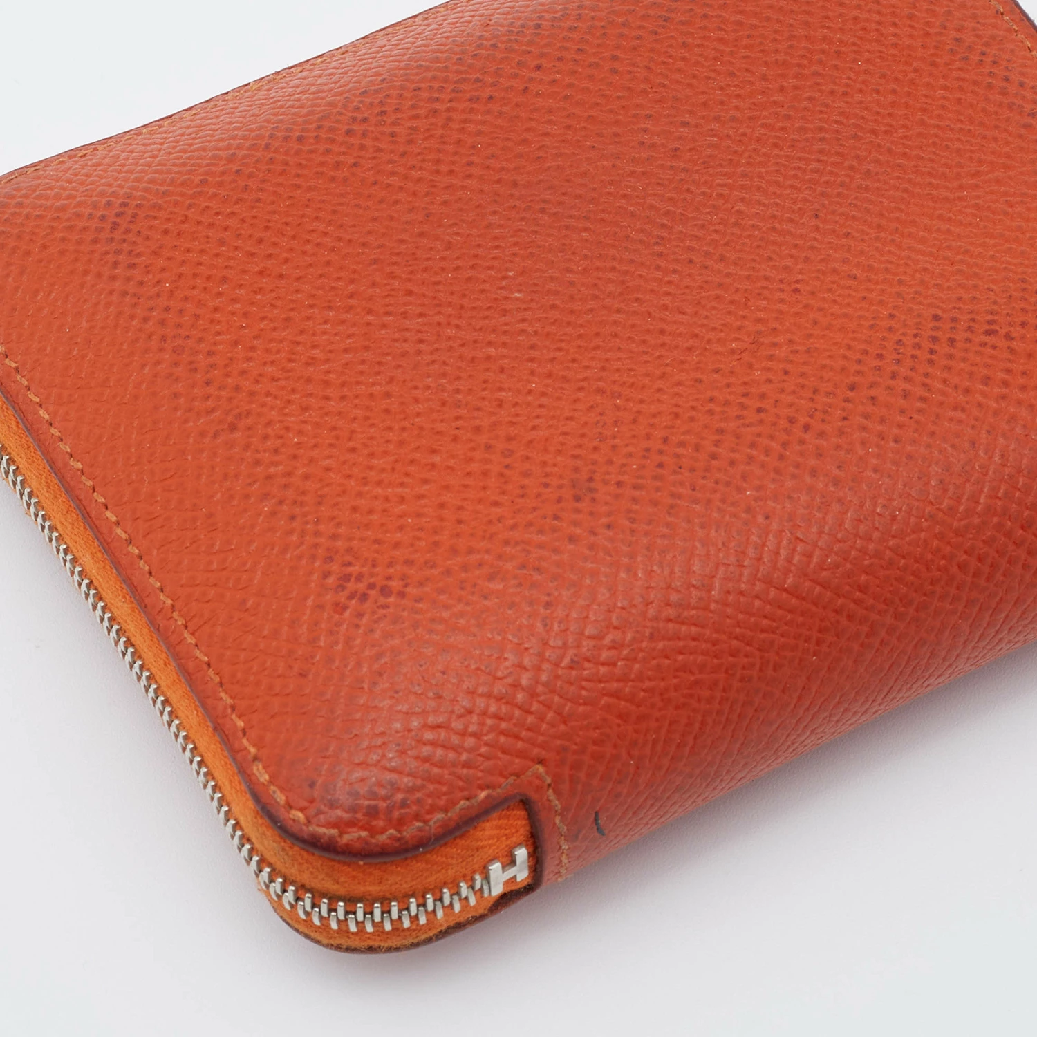 Hermes Orange Epsom Leather Silk'In Compact Wallet For Women 13 Hermes Orange Epsom Leather Silk'In Compact Wallet For Women - Image 11