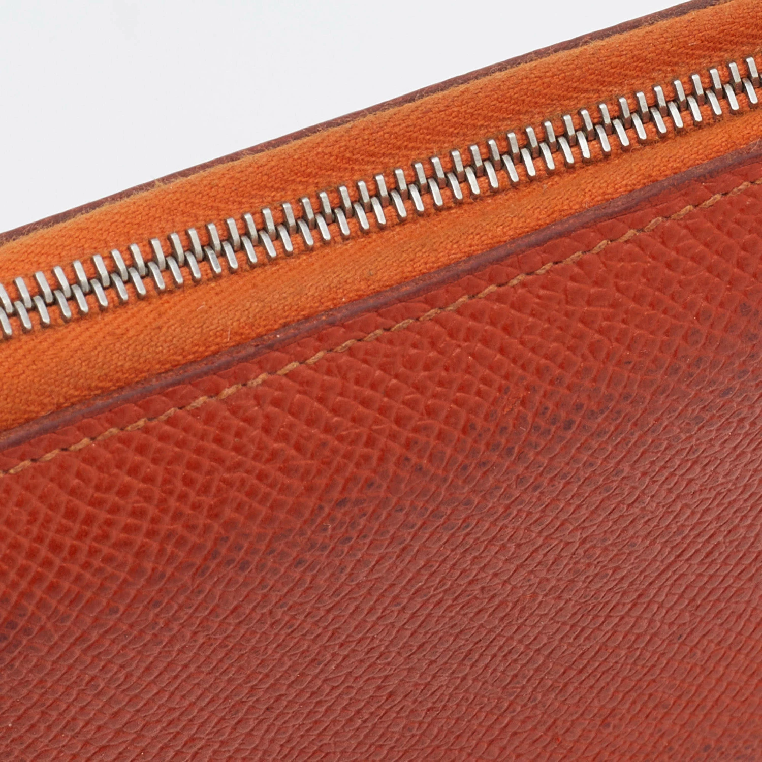 Hermes Orange Epsom Leather Silk'In Compact Wallet For Women 9 Hermes Orange Epsom Leather Silk'In Compact Wallet For Women - Image 7