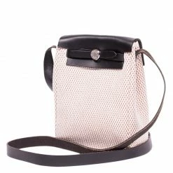 Hermes Beige Canvas Mini Herbag TPM For Women -Deals Hermes Store luxury women hermes used handbags p69281 005