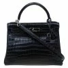 Hermes Black Niloticus Crocodile Palladium Hardware Kelly Retourne 28 Bag For Women -Deals Hermes Store luxury women hermes used handbags p71473 0001