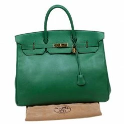 Hermes Green Epsom Leather Gold Hardware Birkin 40 Bag For Women -Deals Hermes Store luxury women hermes used handbags p71477 009
