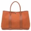 Hermes Orange Canvas/Leather Garden Party MM Tote Bag For Women 1 Hermes Orange Canvas/Leather Garden Party MM Tote Bag For Women -Deals Hermes Store luxury women hermes used handbags p73714 001