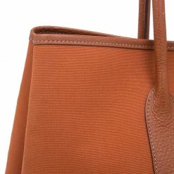 Hermes Orange Canvas/Leather Garden Party MM Tote Bag For Women -Deals Hermes Store luxury women hermes used handbags p73714 007