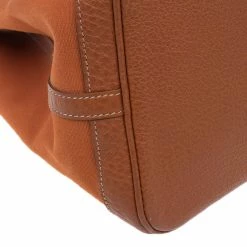 Hermes Orange Canvas/Leather Garden Party MM Tote Bag For Women -Deals Hermes Store luxury women hermes used handbags p73714 012