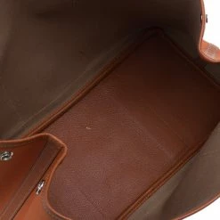 Hermes Orange Canvas/Leather Garden Party MM Tote Bag For Women -Deals Hermes Store luxury women hermes used handbags p73714 013