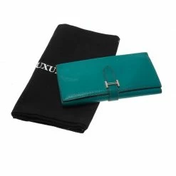 Hermes Green Chevre Bearn Gusset Tri-Fold Wallet For Women -Deals Hermes Store luxury women hermes used handbags p74679 007