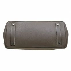 Hermes Etain Clemence Leather Palladium Hardware Shoulder Birkin 42 Bag For Women -Deals Hermes Store luxury women hermes used handbags p76182 005