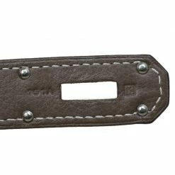 Hermes Etain Clemence Leather Palladium Hardware Shoulder Birkin 42 Bag For Women -Deals Hermes Store luxury women hermes used handbags p76182 007