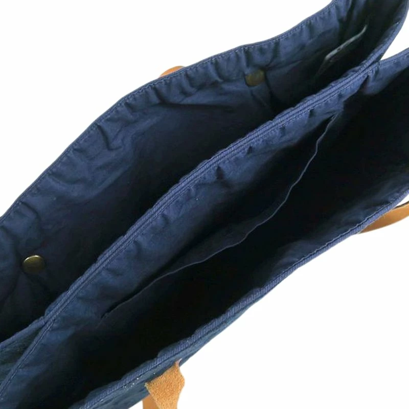 Hermes Navy Blue Cotton Ahmedabad Shoulder Bag For Women 11 Hermes Navy Blue Cotton Ahmedabad Shoulder Bag For Women - Image 9