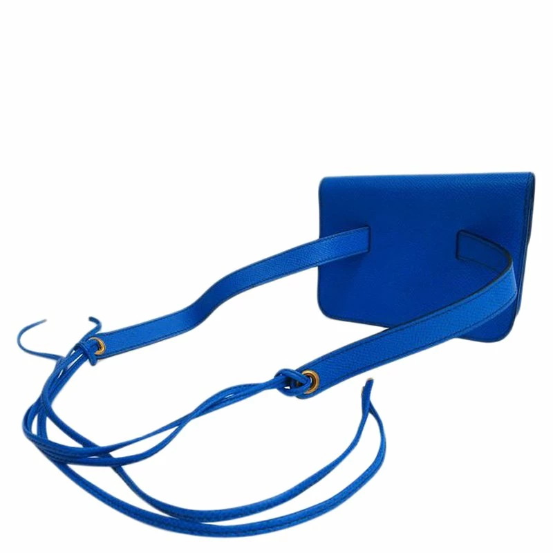 Hermes Blue Couchevel Pochette Green Bumbag For Women 5 Hermes Blue Couchevel Pochette Green Bumbag For Women - Image 3