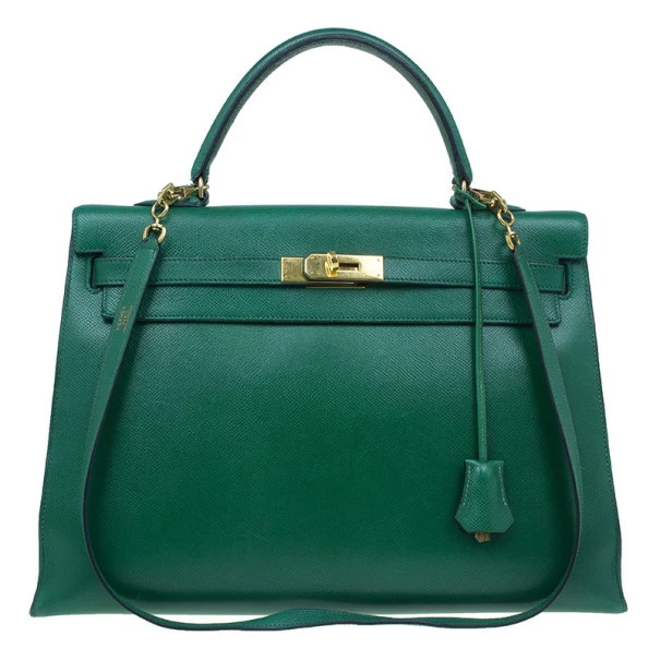 Hermes Vintage Emerald Green Kelly 36 For Women 3 Hermes Vintage Emerald Green Kelly 36 For Women