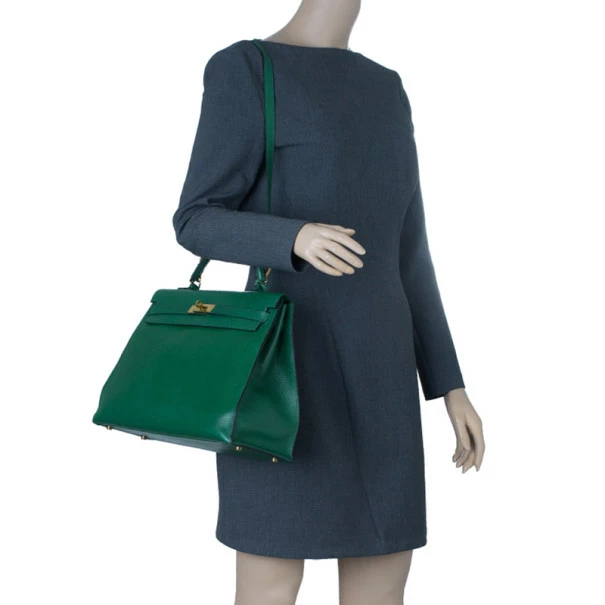 Hermes Vintage Emerald Green Kelly 36 For Women 4 Hermes Vintage Emerald Green Kelly 36 For Women - Image 2